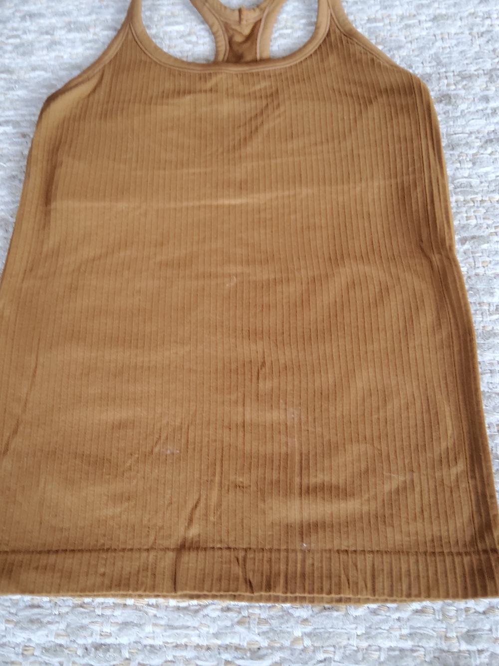 Old Navy Ribbed Racerback Tank in Camel Brown
